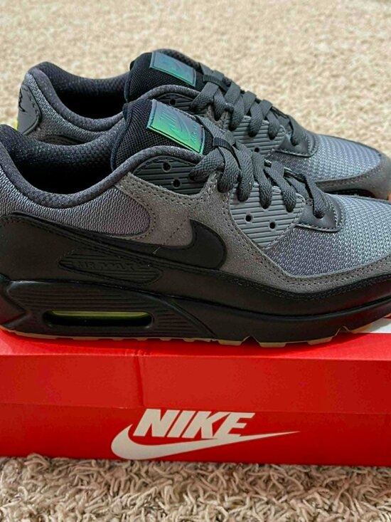 Nike Men\'s Air Max 90 Sneakers Shoes Smoke Gray Black IQ0580-084, Size 9 (New) main image 5